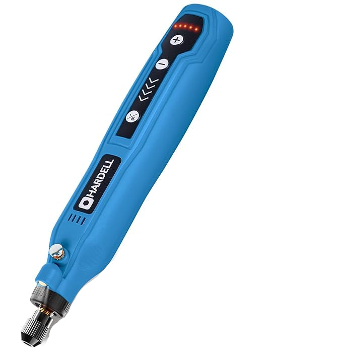 HARDELL Cordless Rotary Tool Kit: 5-Speed Mini for Engraving, Sanding, Polishing, Carving